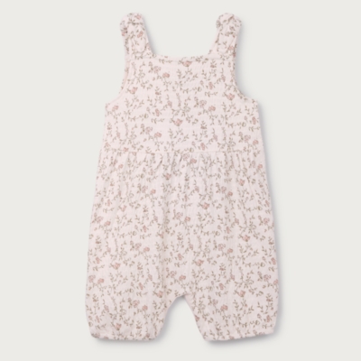 Organic Cotton Blend Esme Floral Tie Shoulder Jersey Romper (0–24mths)