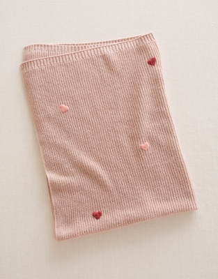 Organic Cotton Blend Heart Blanket