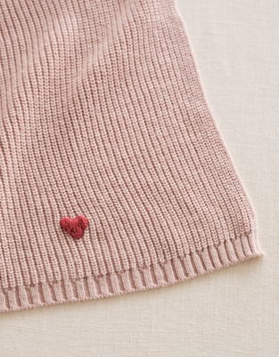 Organic Cotton Blend Heart Blanket