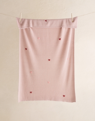 Organic Cotton Blend Heart Blanket
