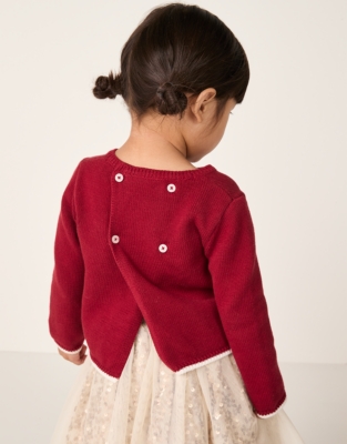 Organic Cotton Blend Ho Ho Ho Jumper (0–2yrs)