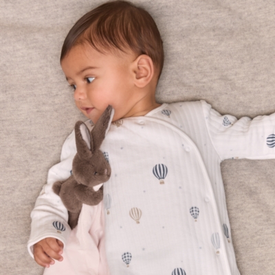 Organic Cotton Blend Hot Air — Air Balloon Sleepsuit (0–24mths)