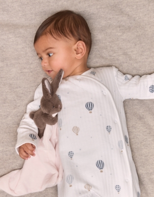 Organic Cotton Blend Hot Air — Air Balloon Sleepsuit (0–24mths)