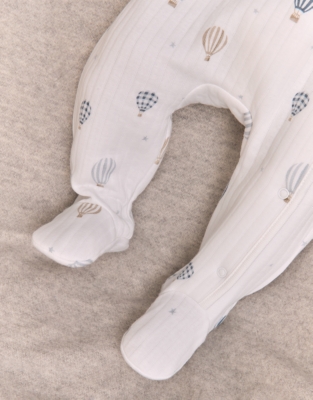 Organic Cotton Blend Hot Air — Air Balloon Sleepsuit (0–24mths)