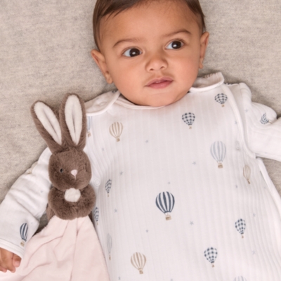 Organic Cotton Blend Hot Air Balloon Quilted Sleeping Bag — 2.5 Tog