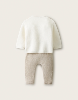 Organic-Cotton Blend Jingles Embroidered Jumper & Leggings Set (0–2yrs)