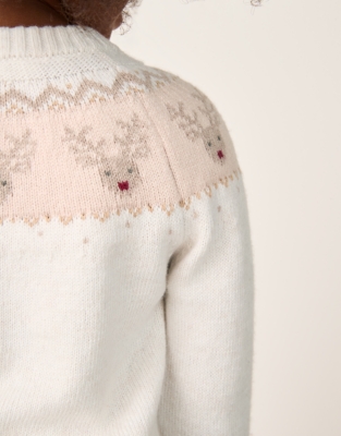 Organic Cotton Blend Jingles Fair Isle Jumper (0–4yrs)
