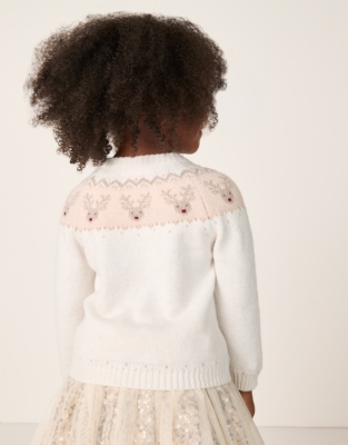 Organic Cotton Blend Jingles Fair Isle Jumper (0–4yrs)