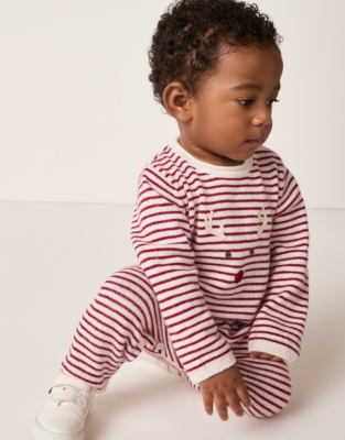 Organic Cotton Blend Jingles Stripe Romper (0–24mths)