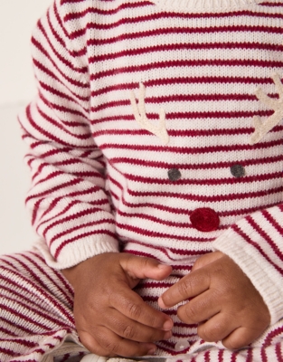 Organic Cotton Blend Jingles Stripe Romper (0–24mths)