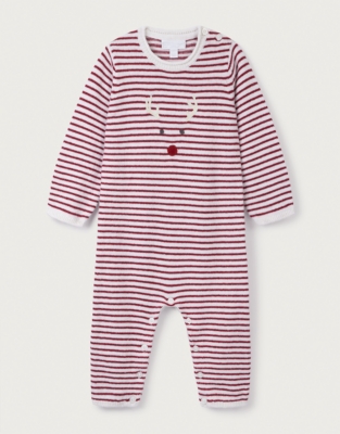 Organic Cotton Blend Jingles Stripe Romper (0–24mths)