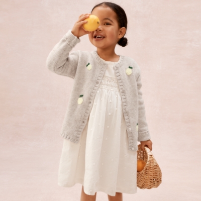 Organic Cotton Blend Lemon Cardigan (0–4yrs)