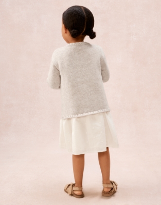 Organic Cotton Blend Lemon Cardigan (0–4yrs)