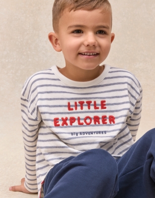 Organic Cotton Blend Little Explorer Sweatshirt & Joggers Set (0–4yrs)