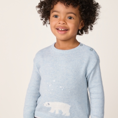 Organic Cotton Blend Lumi Bear Jumper (0–4yrs)