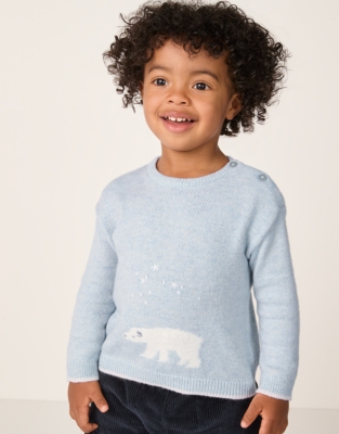 Organic Cotton Blend Lumi Bear Jumper (0–4yrs)