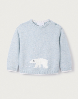 Organic Cotton Blend Lumi Bear Jumper (0–4yrs)