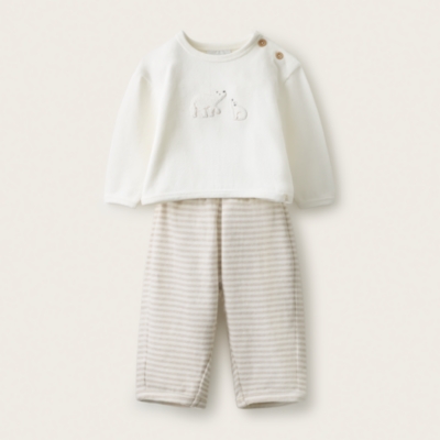 Organic-Cotton Blend Lumi Bear Sweatshirt & Joggers Set (0–2yrs)