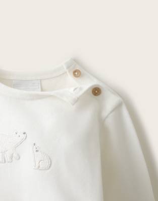Organic-Cotton Blend Lumi Bear Sweatshirt & Joggers Set (0–2yrs)