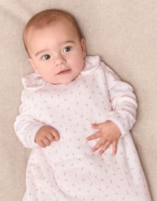 Organic Cotton Blend Megan Floral & Stripe Reversible Sleeping Bag — 2.5 Tog