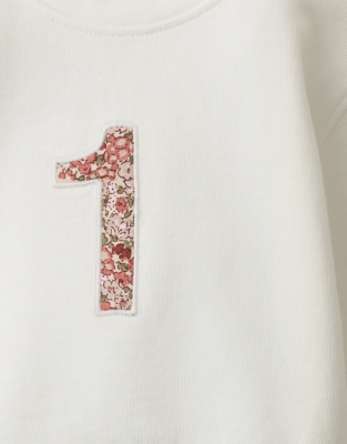 Organic Cotton Blend My 1st Birthday Sweatshirt & Crown Set