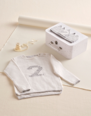 Organic Cotton Blend My 2nd Birthday Jumper & Crown Gift Set (18mths–3yrs)