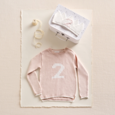 Organic Cotton Blend My 2nd Birthday Jumper & Crown Gift Set (18mths–3yrs)