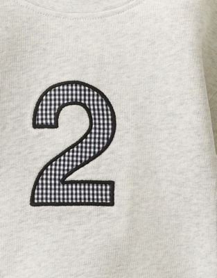 Organic Cotton Blend My 2nd Birthday Sweatshirt & Crown Set (1–3yrs)