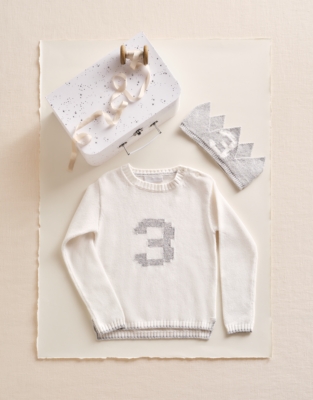 Organic Cotton Blend My 3rd Birthday Jumper & Crown Gift Set (2–4yrs)