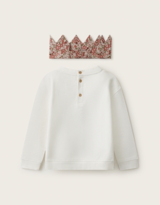 Organic Cotton Blend My 3rd Birthday Sweatshirt & Crown Set (2–4yrs)