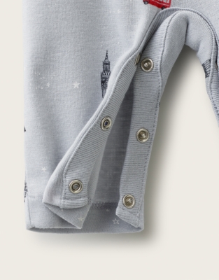 Organic Cotton Blend Nighttime London Sleepsuit  (0–24mths)