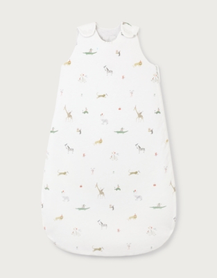 Organic Cotton Blend Party Animals Reversible Sleeping Bag — 2.5 Tog