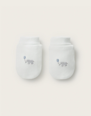 Organic Cotton Blend Party Elephant Hat & Mittens Set (0-12mths)