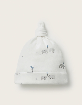 Organic Cotton Blend Party Elephant Hat & Mittens Set (0-12mths)