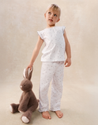 Organic Cotton Blend Relaxed Fit Ember Floral Print Pyjamas (2–12yrs)