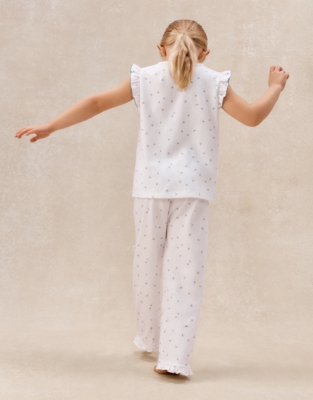 Organic Cotton Blend Relaxed Fit Ember Floral Print Pyjamas (2–12yrs)