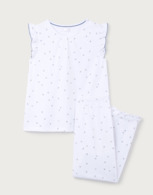 Organic Cotton Blend Relaxed Fit Ember Floral Print Pyjamas (2–12yrs)