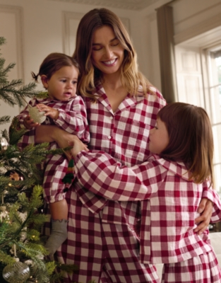 Organic-Cotton Blend Relaxed Fit Gingham Pyjamas (1–12yrs)