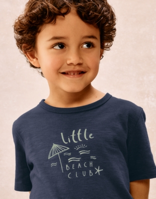 Organic Cotton Blend Relaxed Fit Glow In The Dark Beach Club Shortie Pyjamas (1–12yrs)