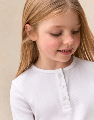 Organic Cotton Blend Relaxed Fit Megan Floral Print Pyjamas (2–12yrs)