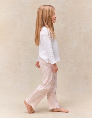 Organic Cotton Blend Relaxed Fit Megan Floral Print Pyjamas (2–12yrs)