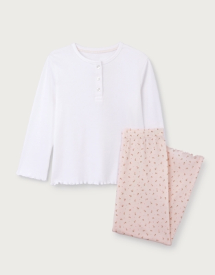 Organic Cotton Blend Relaxed Fit Megan Floral Print Pyjamas (2–12yrs)