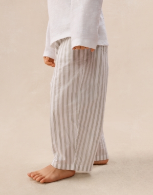 Organic Cotton Blend Relaxed Fit Tractor & Stripe Pyjamas