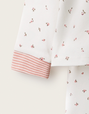 Organic Cotton Blend Slim Fit Berry Floral Pyjamas (1–12yrs)