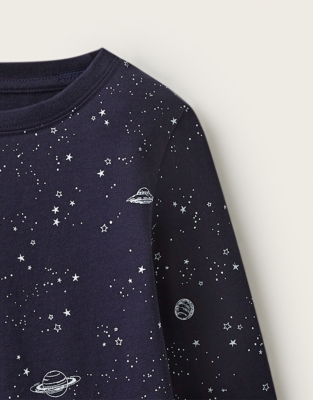 Organic Cotton Blend Slim Fit Glow In The Dark Pyjamas (1–12yrs)