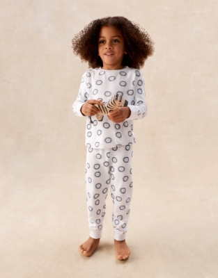Organic Cotton Blend Slim Fit Lion Print Pyjamas (2–12yrs)