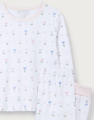 Organic Cotton Blend Slim Fit Love Bud Pyjamas (2–12yrs)