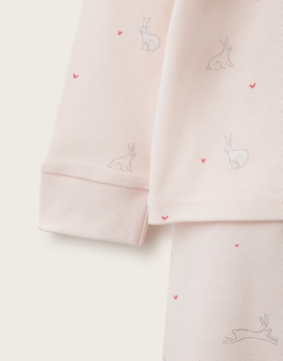 Organic Cotton Blend Slim Fit Love Bunnies Pyjamas (1–12yrs)