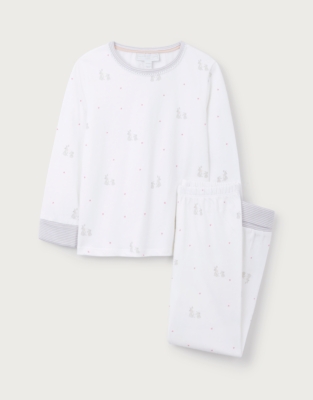 Organic Cotton Blend Slim Fit Love Bunny Pyjamas (2–12yrs)