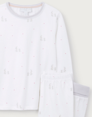 Organic Cotton Blend Slim Fit Love Bunny Pyjamas (2–12yrs)